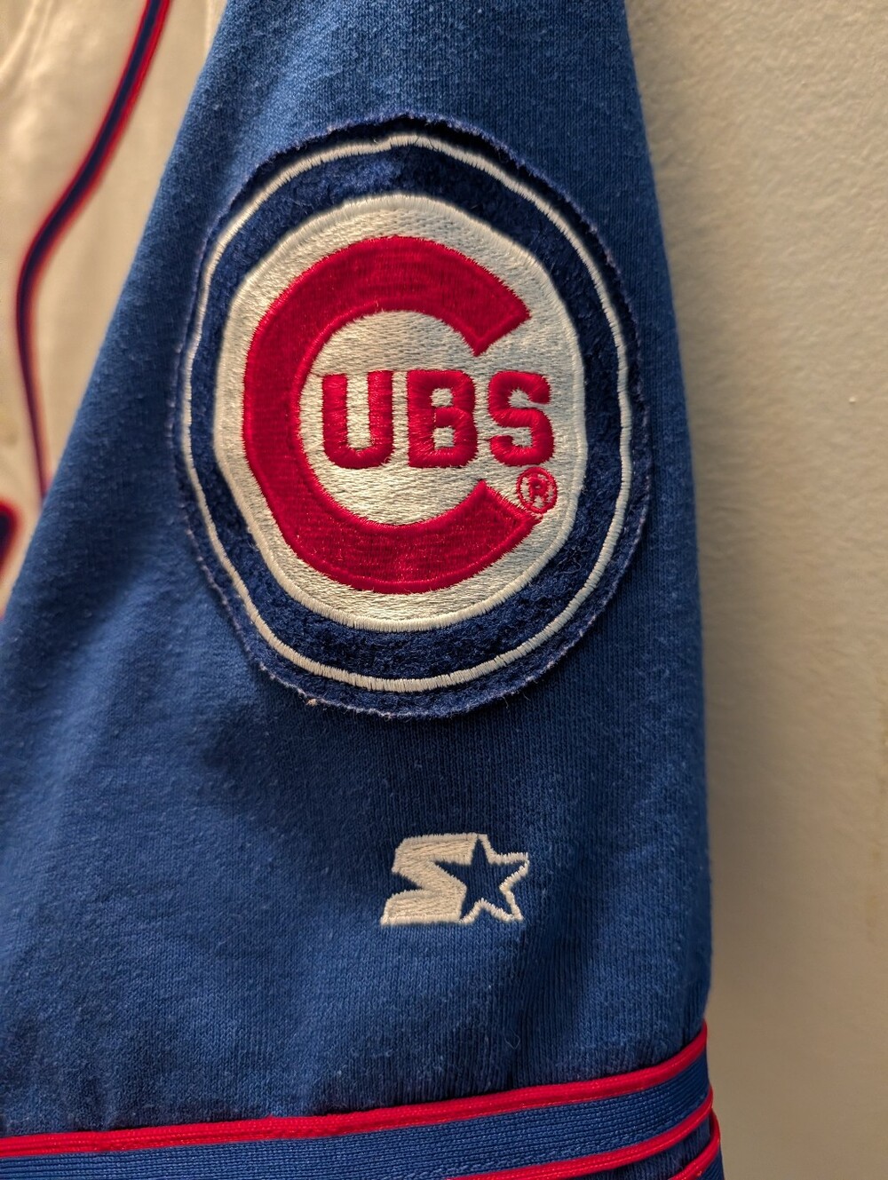 STARTER White, Blue & Red Chicago Cubs Baseball Jersey Size Large - Picture 3 of 5